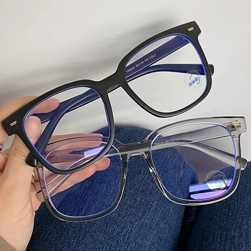 Vintage Transparent Computer Glasses Frame Women Men anti Blue Light Square Eyewear Blocking Glasses Optical Spectacle Eyeglass