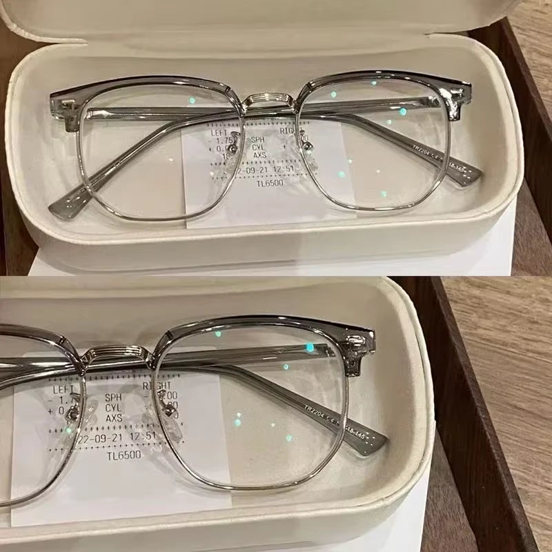 Vintage Transparent Computer Glasses Frame Women Men anti Blue Light Square Eyewear Blocking Glasses Optical Spectacle Eyeglass