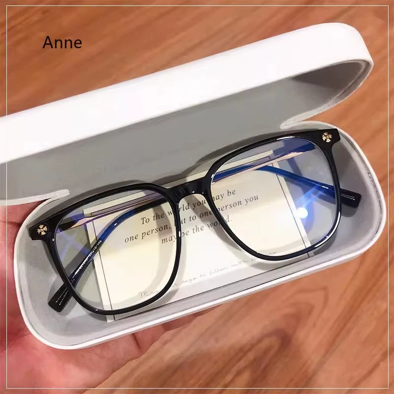 2024 New Business TR anti Blue Light Men'S Sunglasse Fashion Black Metal Square Eyeglasses Frame Computer Office Glasses Gafas