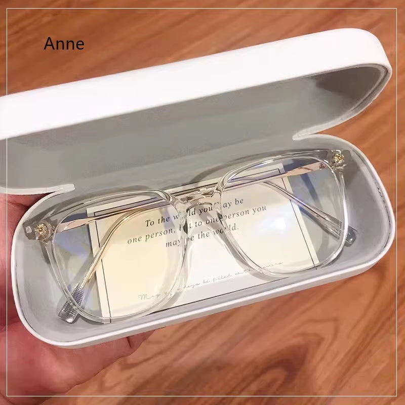 2024 New Business TR anti Blue Light Men'S Sunglasse Fashion Black Metal Square Eyeglasses Frame Computer Office Glasses Gafas