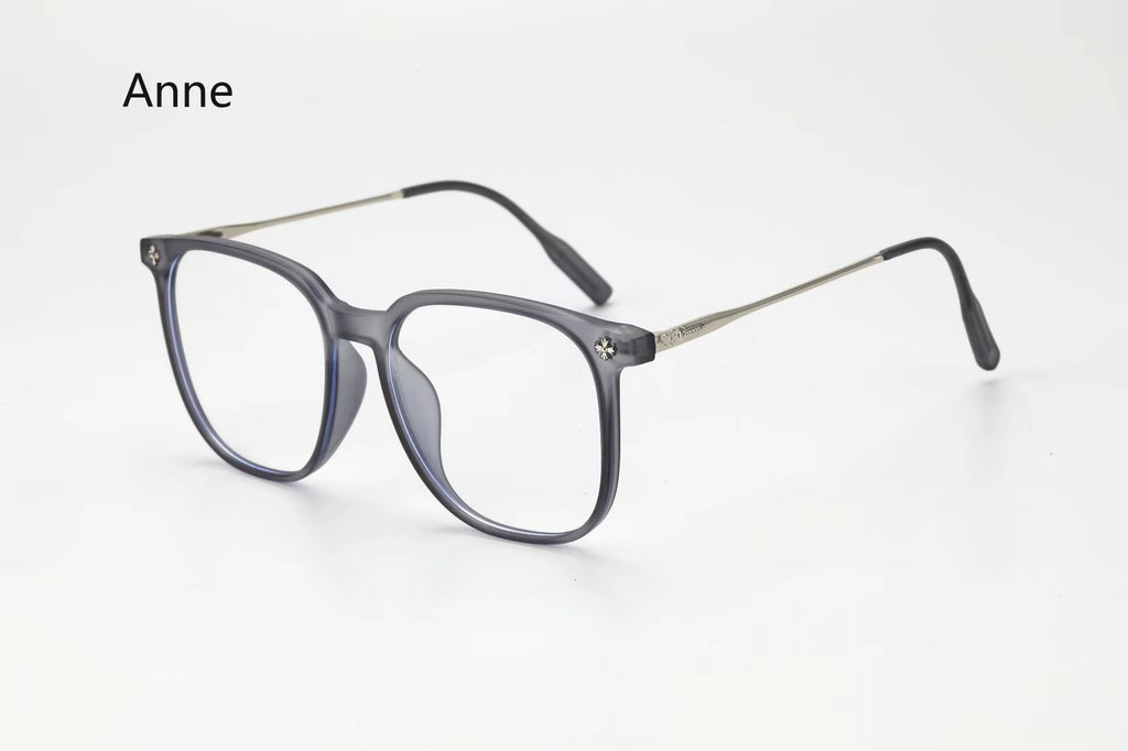 2024 New Business TR anti Blue Light Men'S Sunglasse Fashion Black Metal Square Eyeglasses Frame Computer Office Glasses Gafas