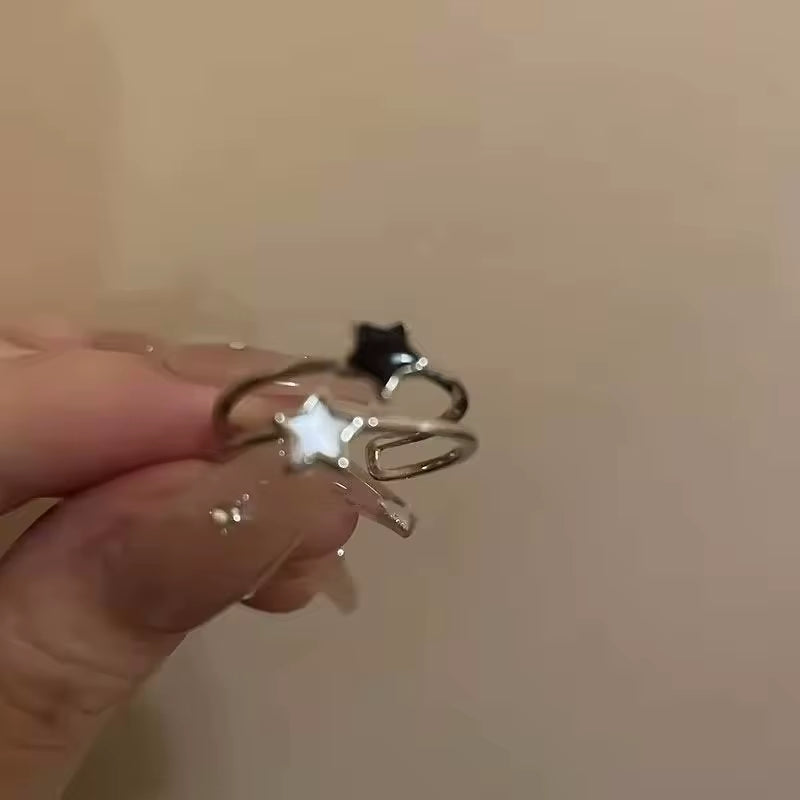 Metal Zirconia Mansard Open Geometric Ring Women'S Exaggerated Glamour Ring Banquet Jewelry Accessories